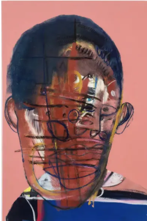 Genesis Tramaine 1983 - St. Obed, 2021 Acrylic, oil sticks, oil pastels, Puddy and the Holy Spirit 