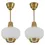 Thumbnail: Swedish Pendants in Brass and Glass by Hans Bergström for Ateljé Lyktan