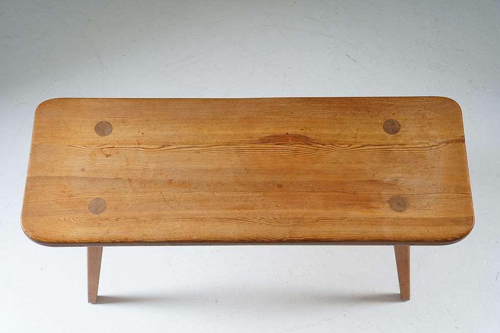 Thumbnail: Swedish "Visingsö" Bench in Pine by Carl Malmsten