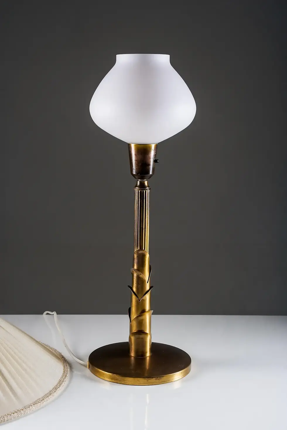 Thumbnail: Swedish Brass Table Lamp, 1950s