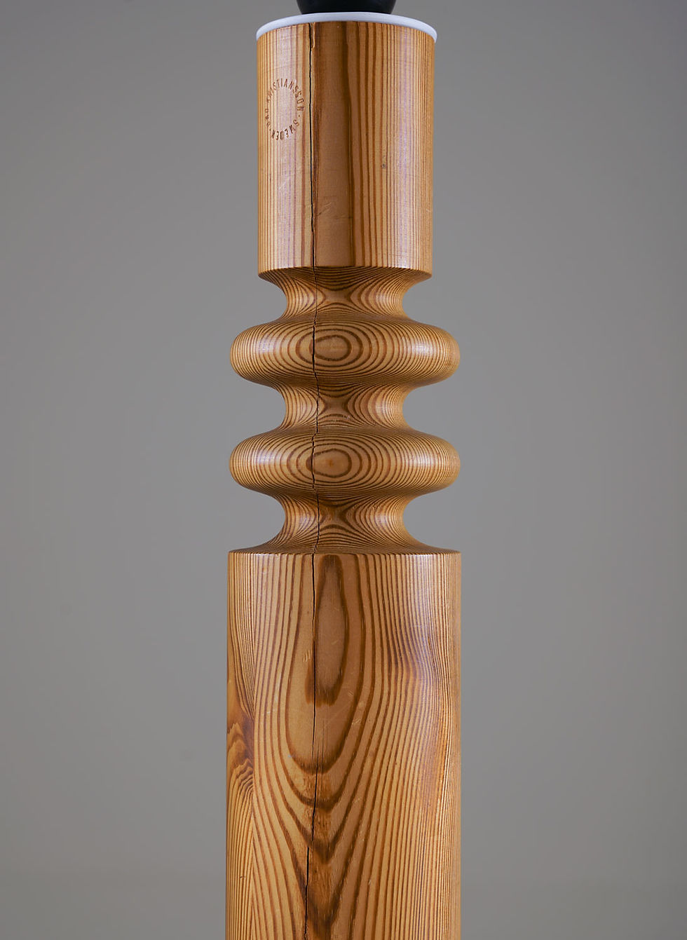 Thumbnail: Pair of Scandinavian Midcentury Table Lamps in Pine by Luxus