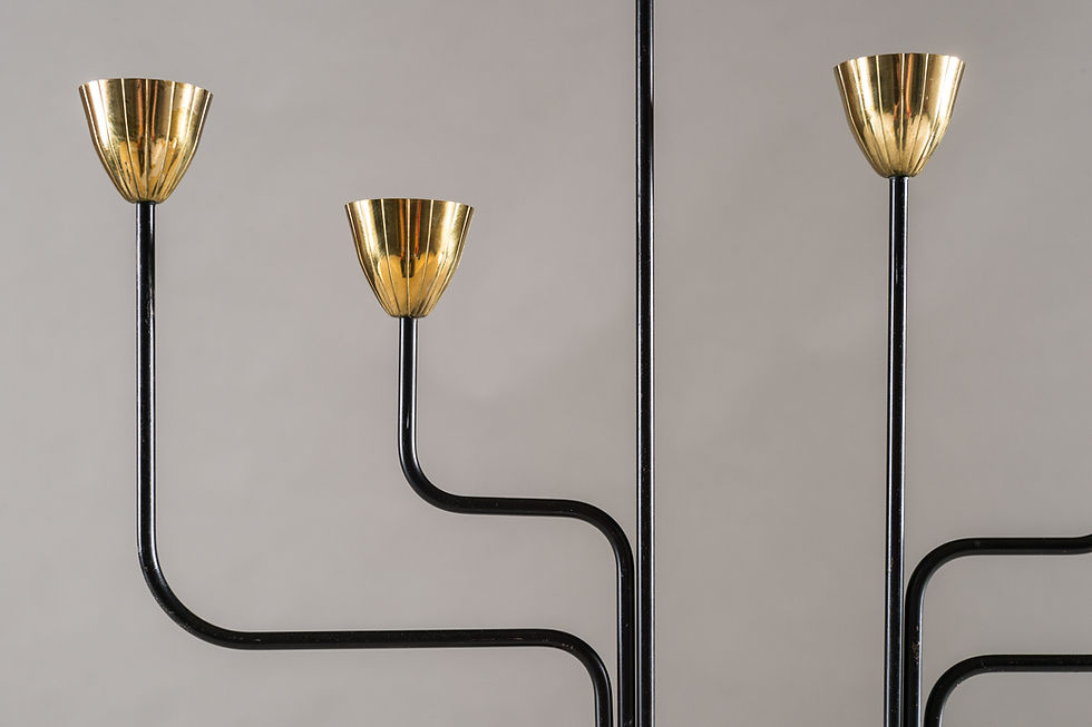 Thumbnail: Candelabra in Metal and Brass by Gunnar Ander for Ystad Metal