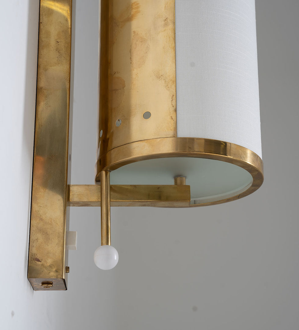Thumbnail: Swedish Brass Wall Lamps by Boréns