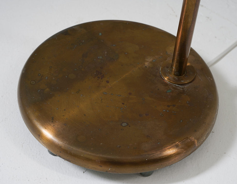 Thumbnail: Swedish Modern Floor Lamp in Brass by Böhlmarks, 1940s