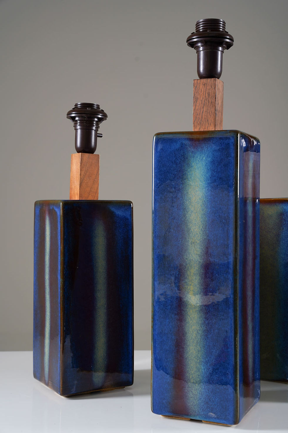 Thumbnail: Set of 3 Ceramic Table Lights by Søholm, Denmark