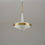 Thumbnail: Mid-Century Swedish Pendant in Brass and Metal