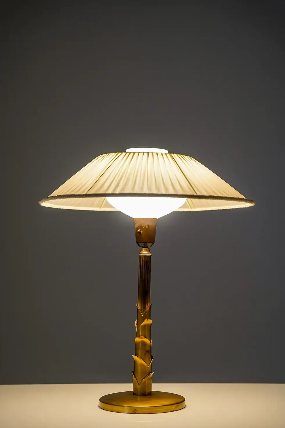 Thumbnail: Swedish Brass Table Lamp, 1950s