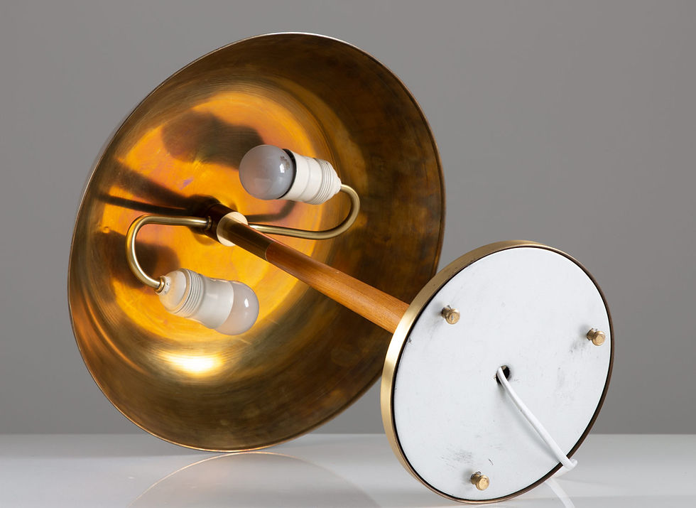 Thumbnail: Swedish Midcentury Table Lamp in Brass by Harald Notini for Böhlmarks