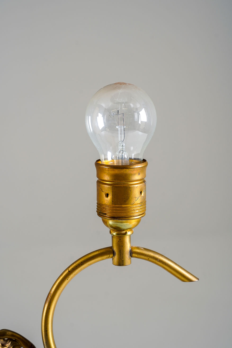 Thumbnail: Swedish Modern Brass Table Lamp, 1940s