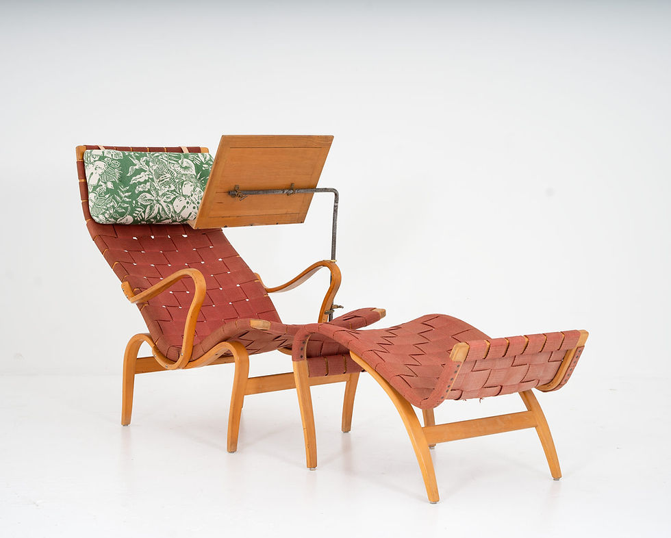 Thumbnail: Scandinavian Lounge Chair "Pernilla 1" by Bruno Mathsson, 1940s