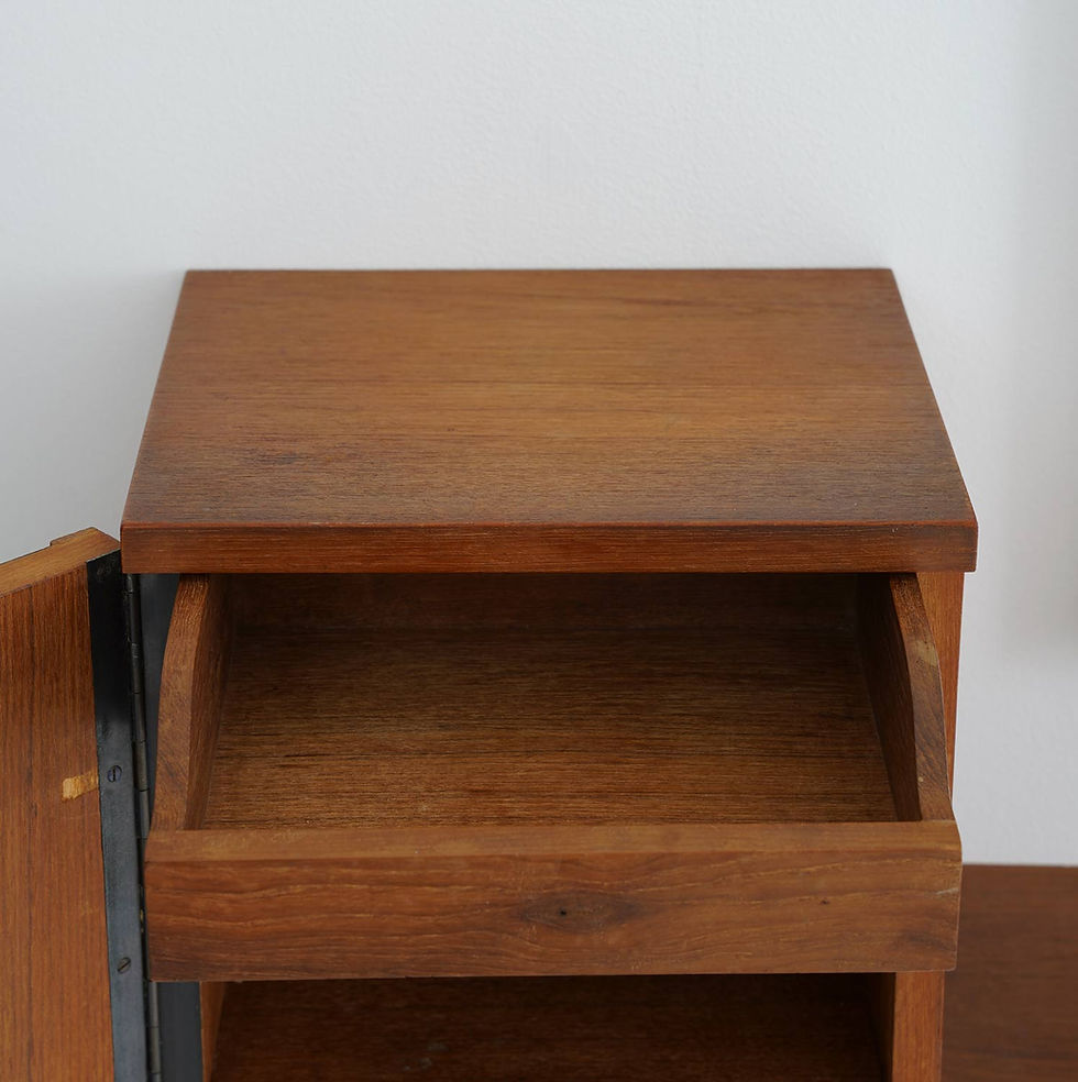 Thumbnail: Swedish Hallway Shelf and Mirror in Teak by Hans-Agne Jakobsson