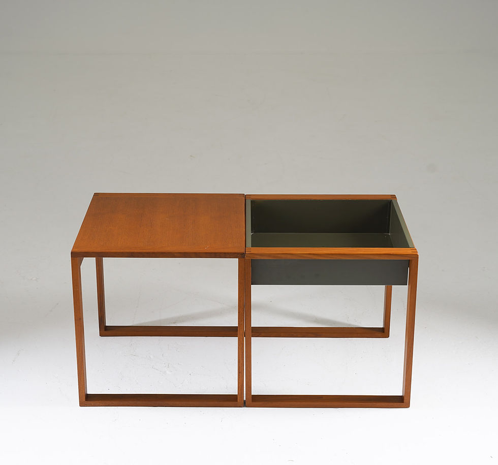 Thumbnail: Scandinavian Mid Century Flower Tables in Teak