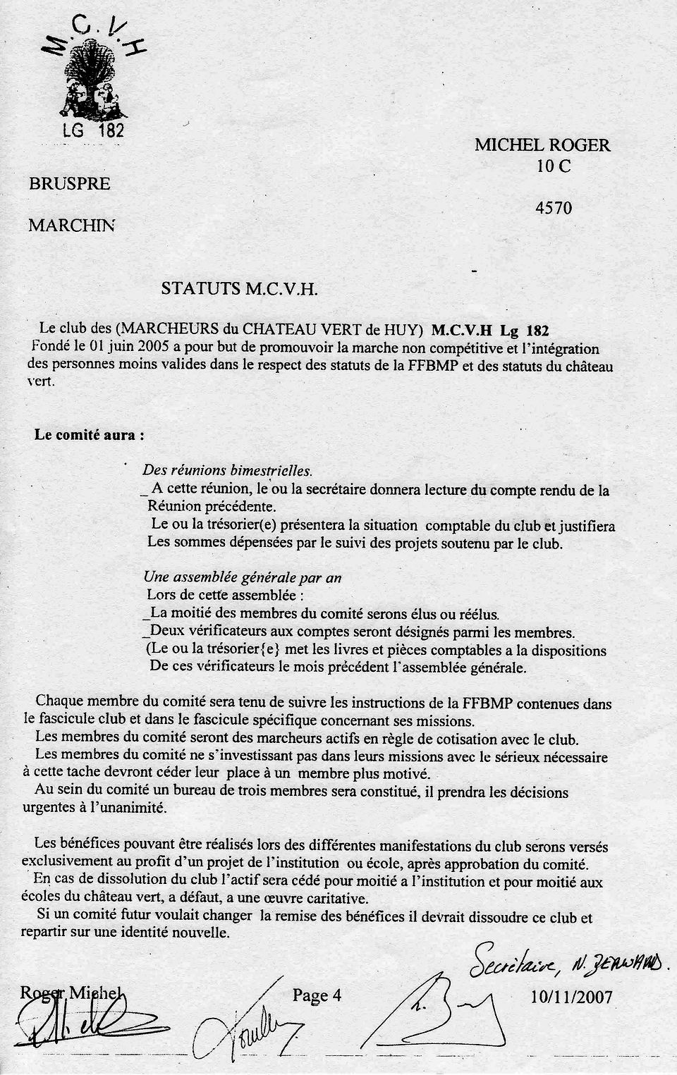 Statuts du CLUB