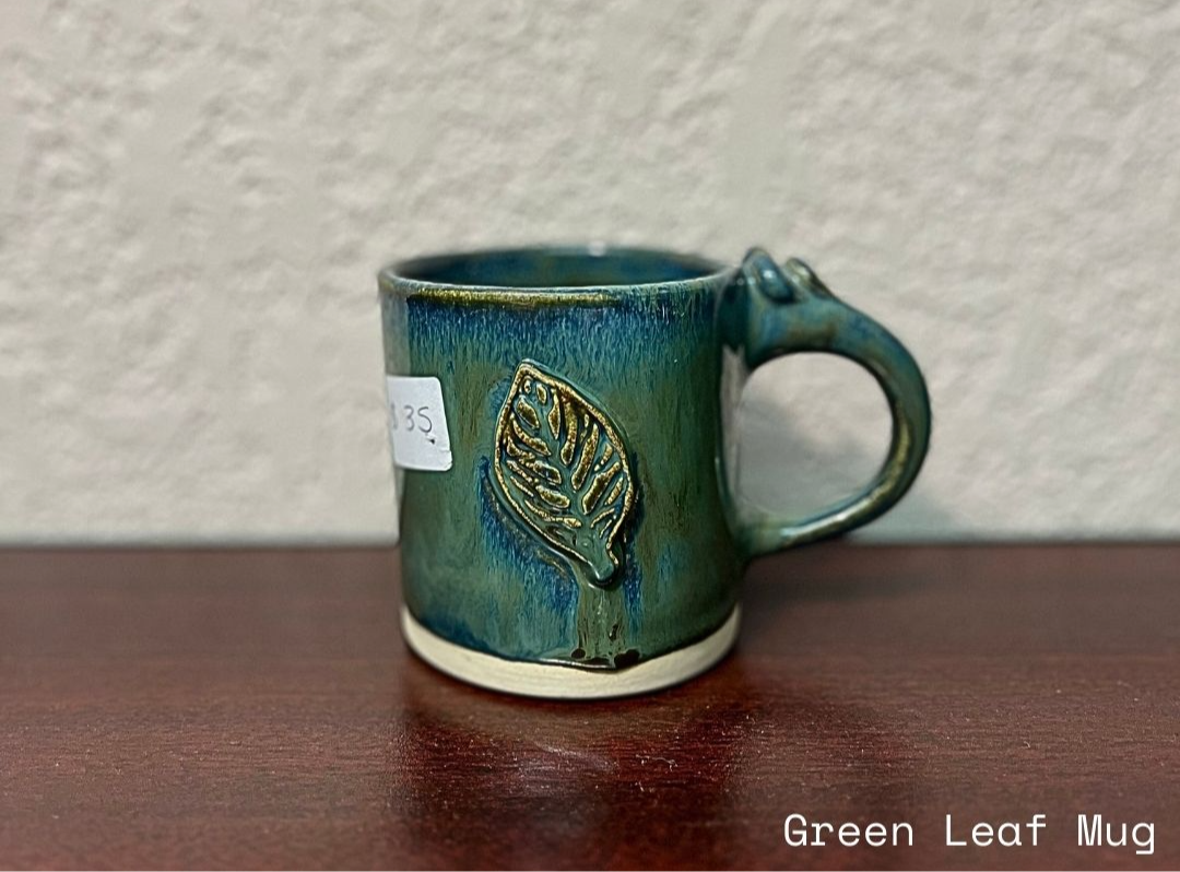 Green Leaf Mug - Mother Earth Ceramics