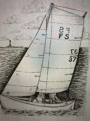 Ståltrykk seilbåt