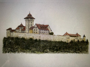 Stahldruck Burg