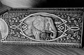 Elephant, Engraving by Ingen heksekunst