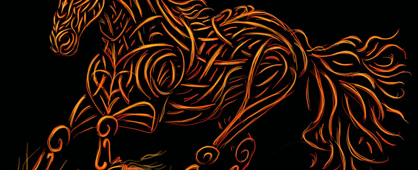 fire horse art