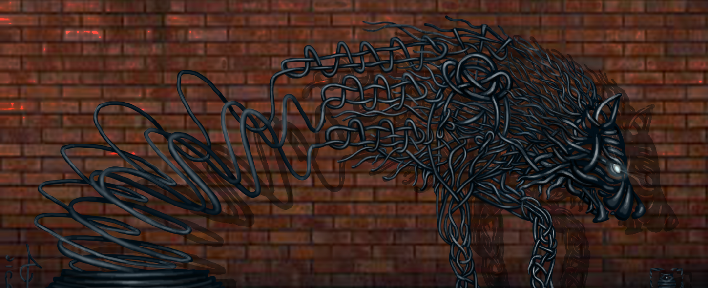 wolf wire art