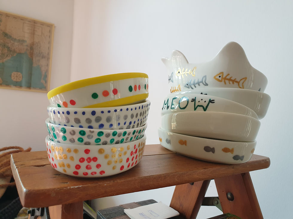 Thumbnail: Hand painted Ceramic feeding plate( Per Plate Price)