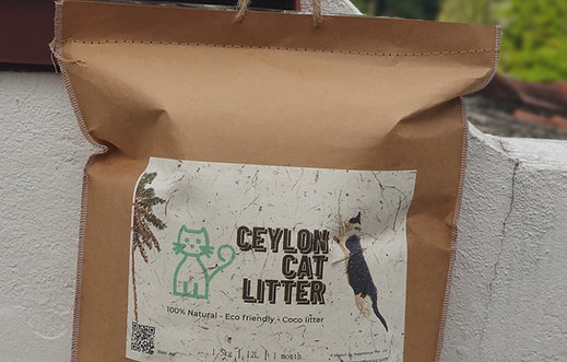 Ceylon Cat Litter by Kuppameniya – 1.5kg Pack for Outstation Delivery🐱
