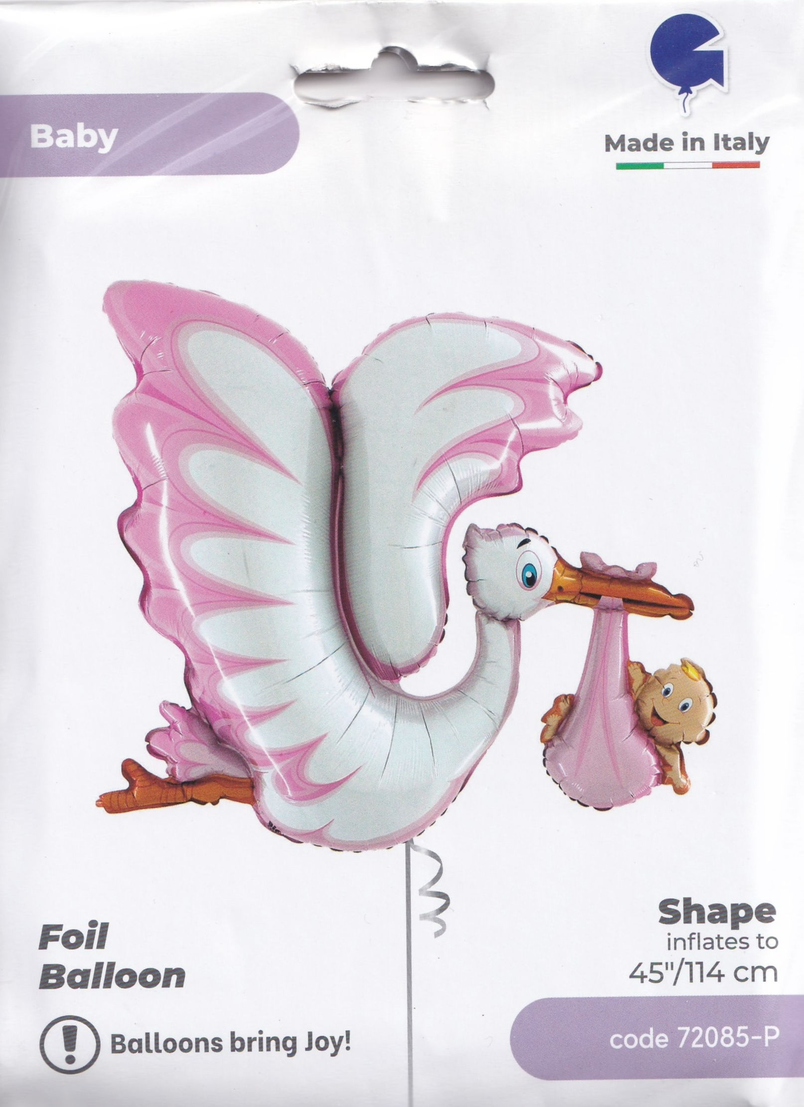 Baby girl delivery Stork foil