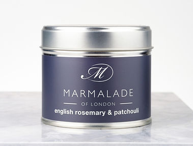 Marmalade Tin candle English Rosemary & Patchouli