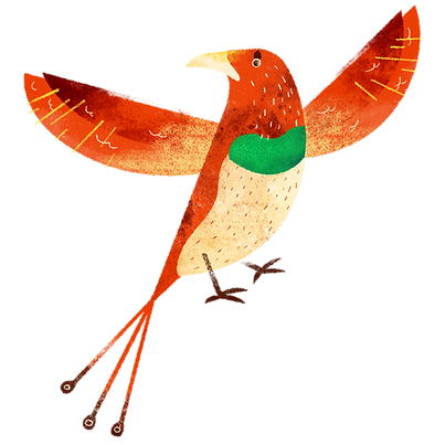 カラフルな鳥