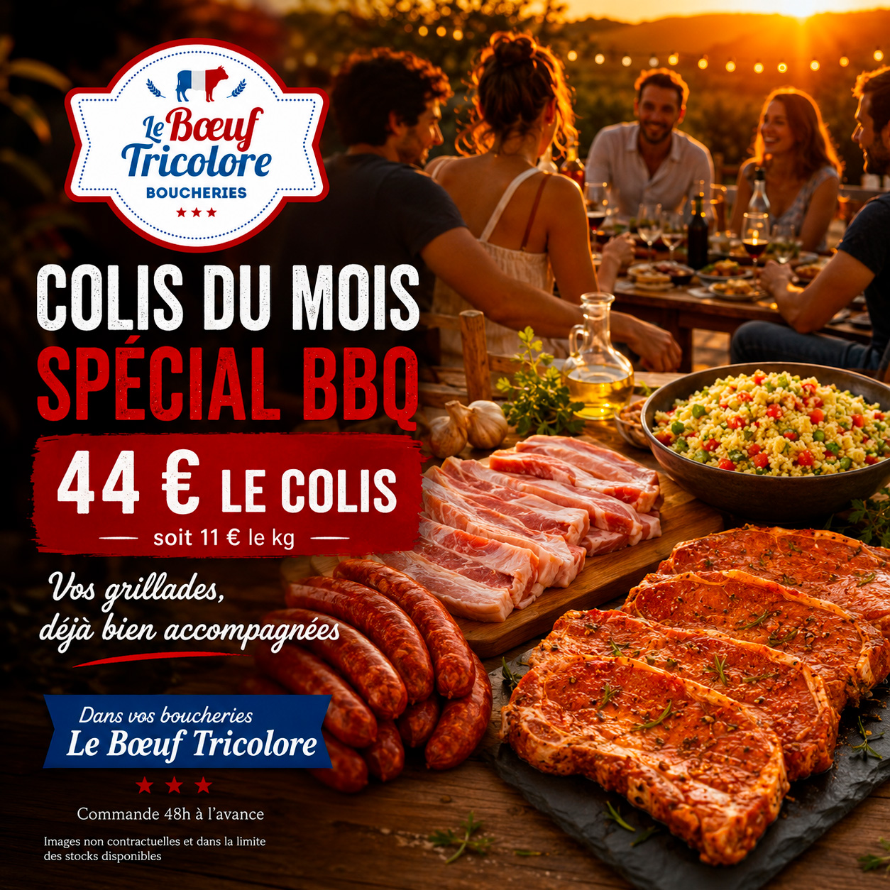 Le Colis spécial BBQ, 4 kg de viande