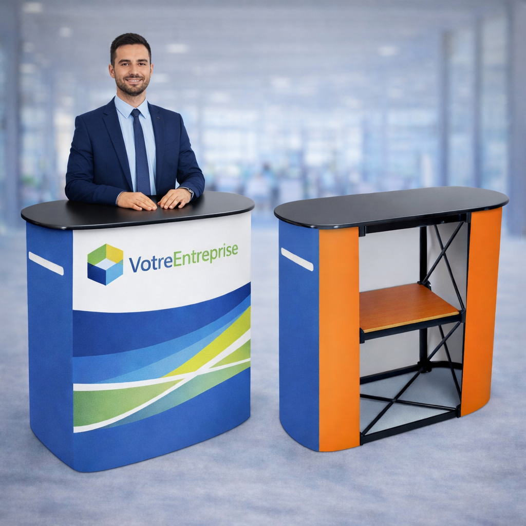 Comptoirs d'exposition PVC 88 x 88,5 x 40,5 cm