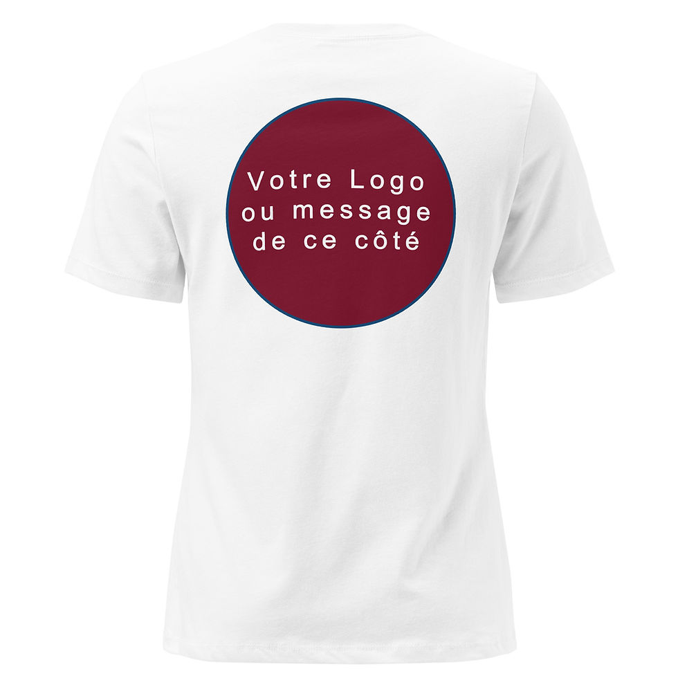 Miniature : T-Shirt Décontracté Femme - impression avant et dos