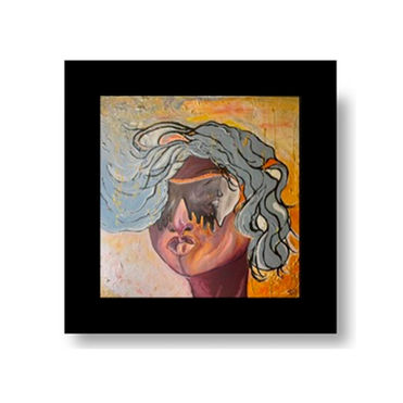 Mixed Media stucco and acrylic.