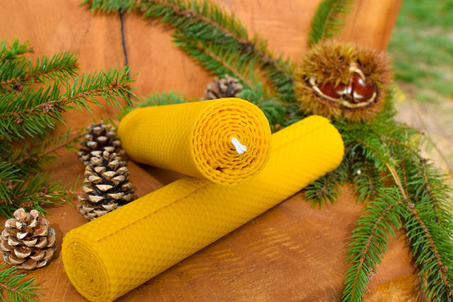 Miniature : Duo chandelles en cire d’abeille – Les Abeilles de Bourgogne