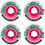 Thumbnail: Snot Wheel Co. Skateboard Wheels 56mm Boogerthane Team 101A White/Pink