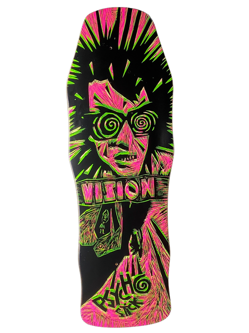Thumbnail: Vision Original Psycho Stick Deck-Woodcut Art by Sean Starwars - 10"x30"