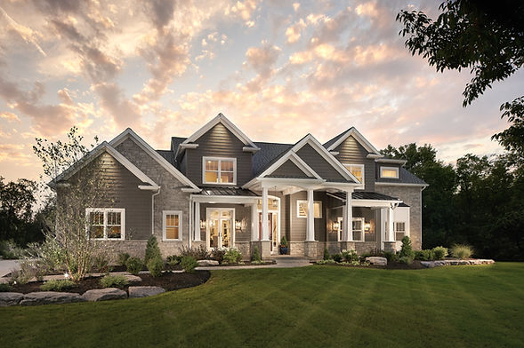 house exterior at sunset