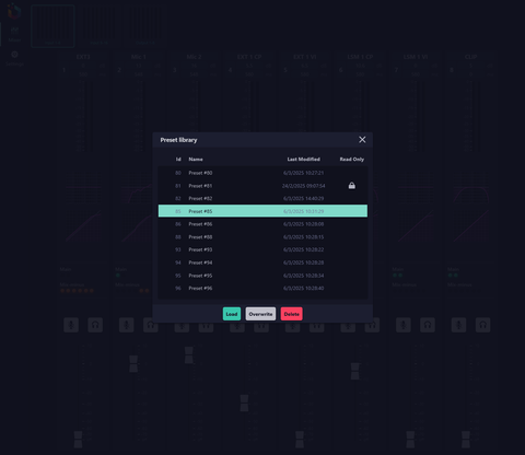 Artisto's FlexibLe Mixer - Preset Management 2