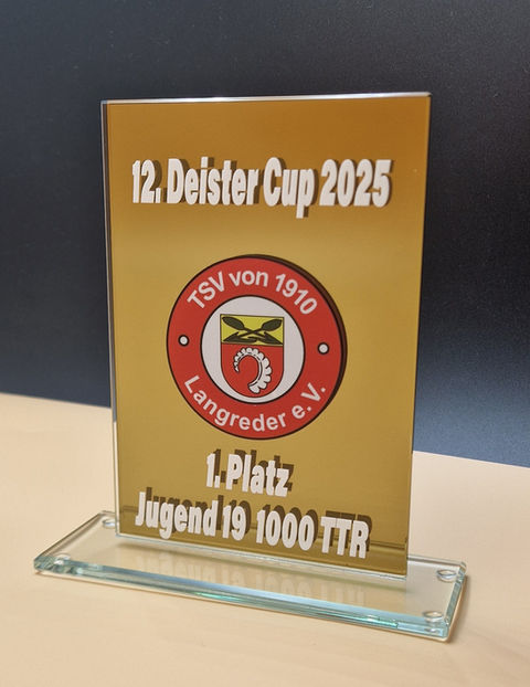 Glas Pokale bedruckt, graviert, Acrylglas