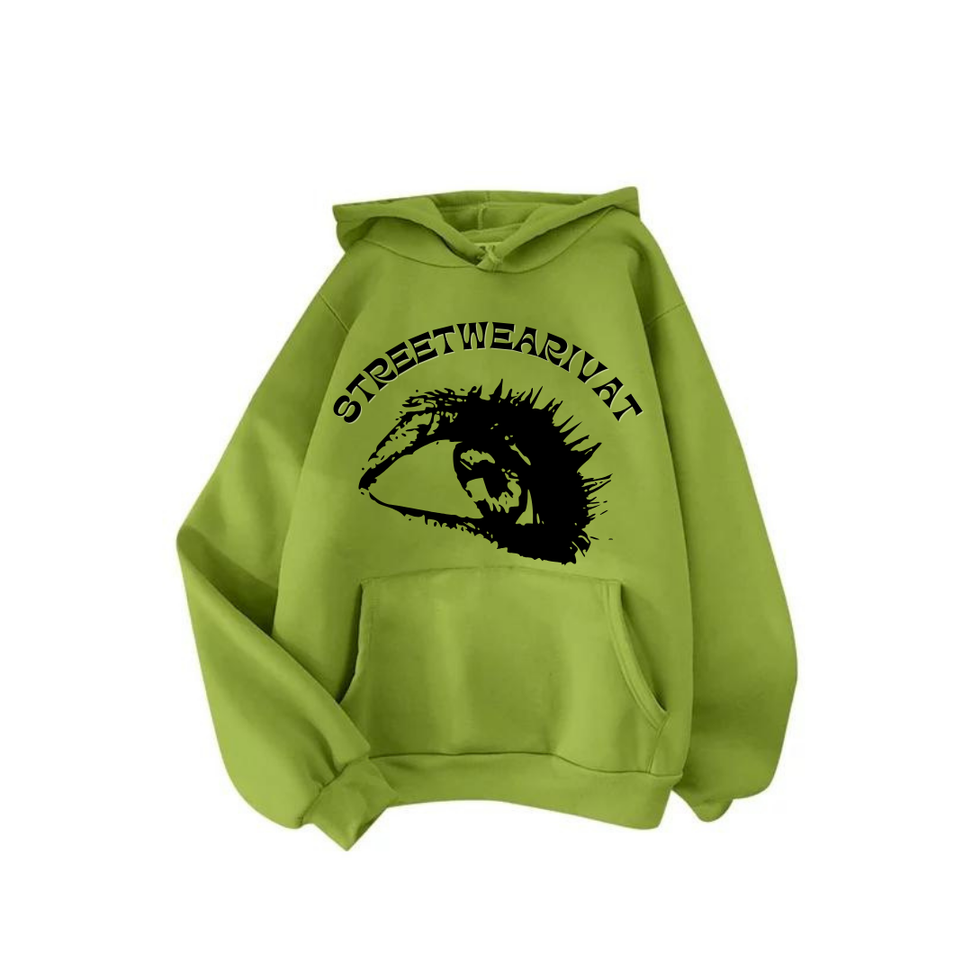 Y2k Streetweariva Graphic Hoodie Light Green