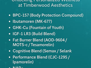 The Power of Peptides: Unlocking Personalized Wellness at Timberwood Aesthetics Peptides Available at Timberwood Aesthetics