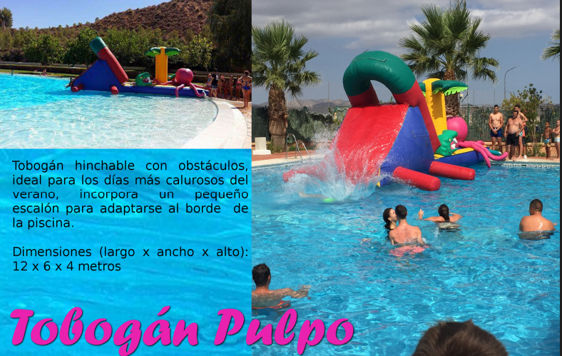 TOBOGAN PULPO PARA PISCINAS