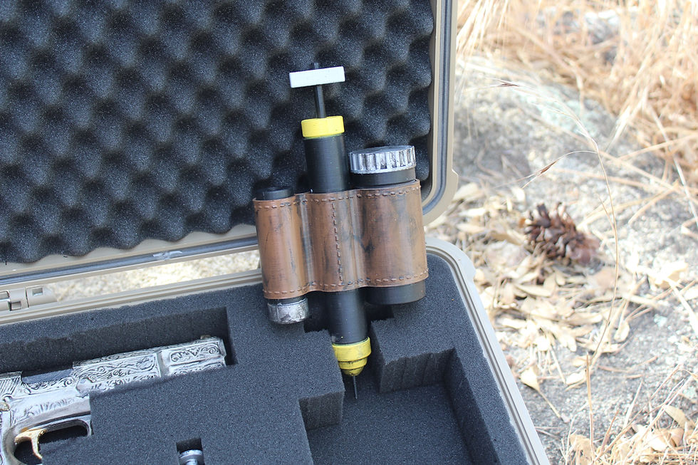Thumbnail: Wasteland Combat Stimulant device and gun in case