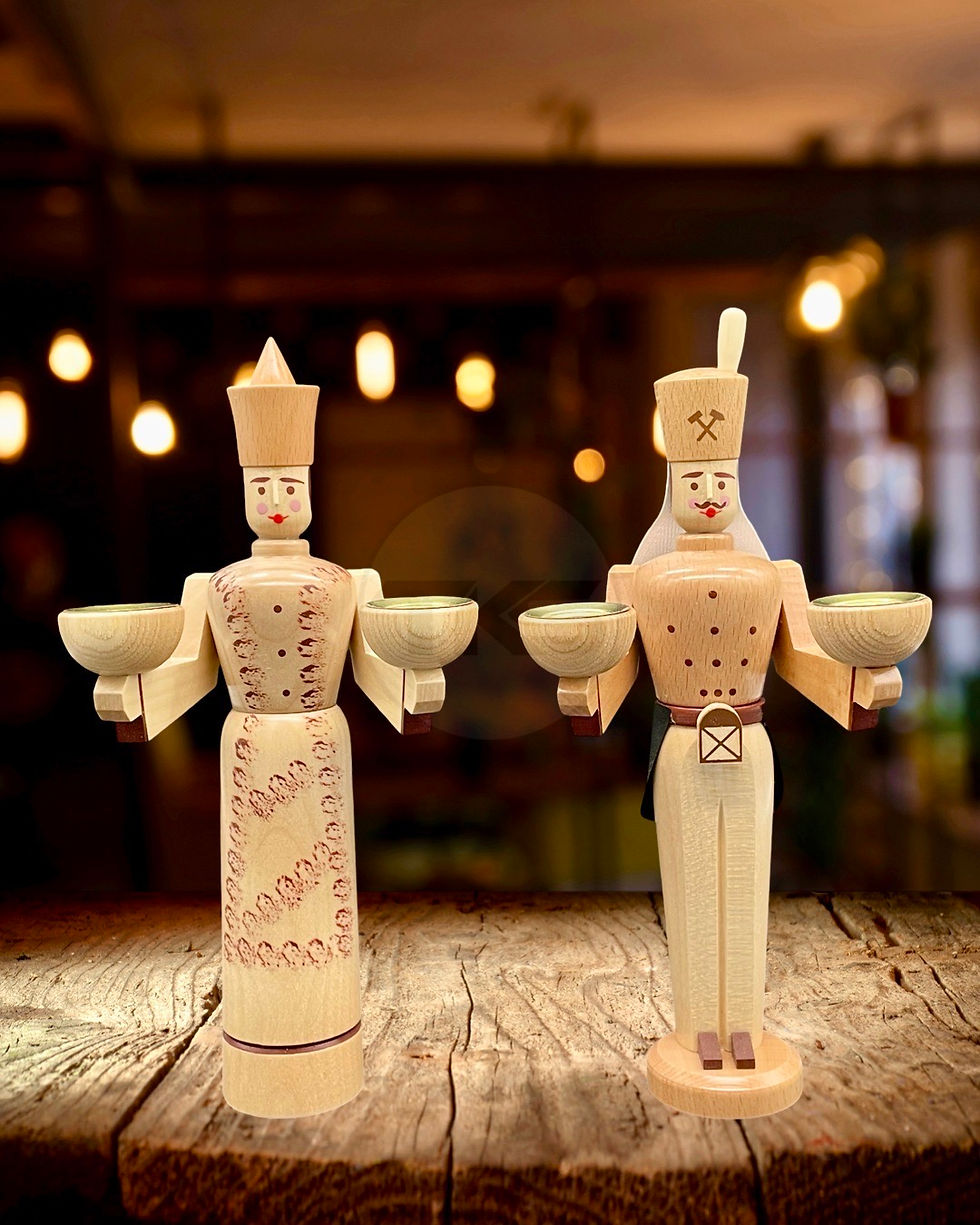 Thumbnail: Angel and Miner Pair Candleholders