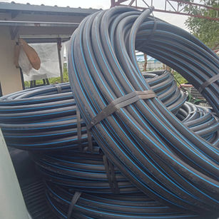 ท่อ PE ท่อ HDPE คาดฟ้า สำหรับงานท่อประปา