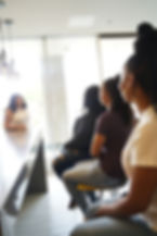 picture of arielle jordan talking to a group of women