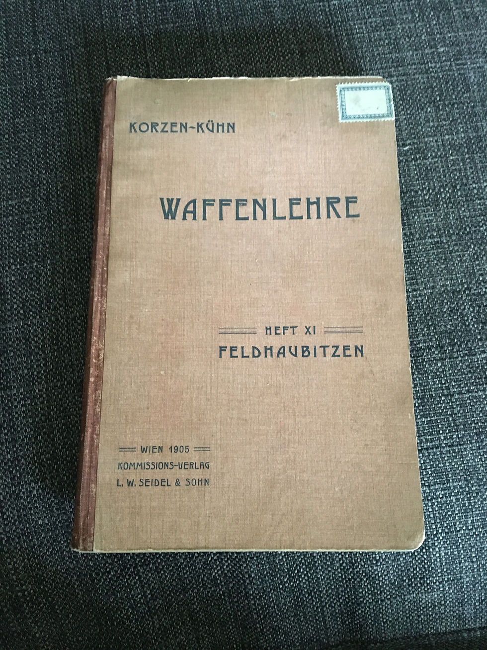 Waffenlehre tryckt 1905 om felthaubits