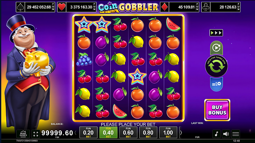 Tela de Coin Gobbler