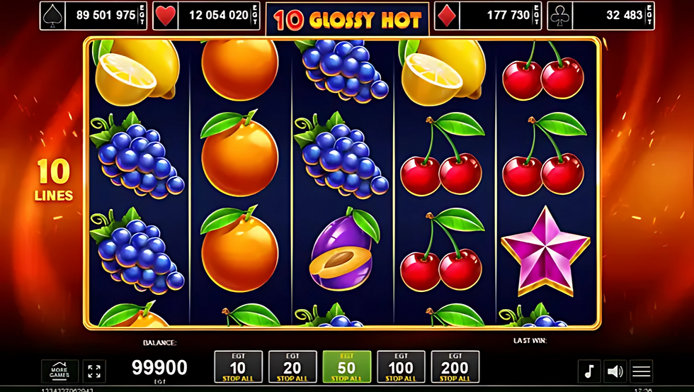 Tela do jogo 10 Glossy Hot