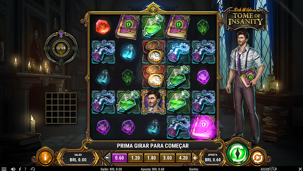 tela do jogo Rich Wilde and the Tome of Insanity