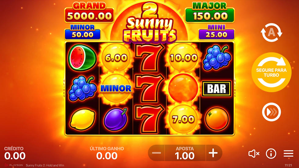 Tela de Sunny Fruits 2 - Hold and Win